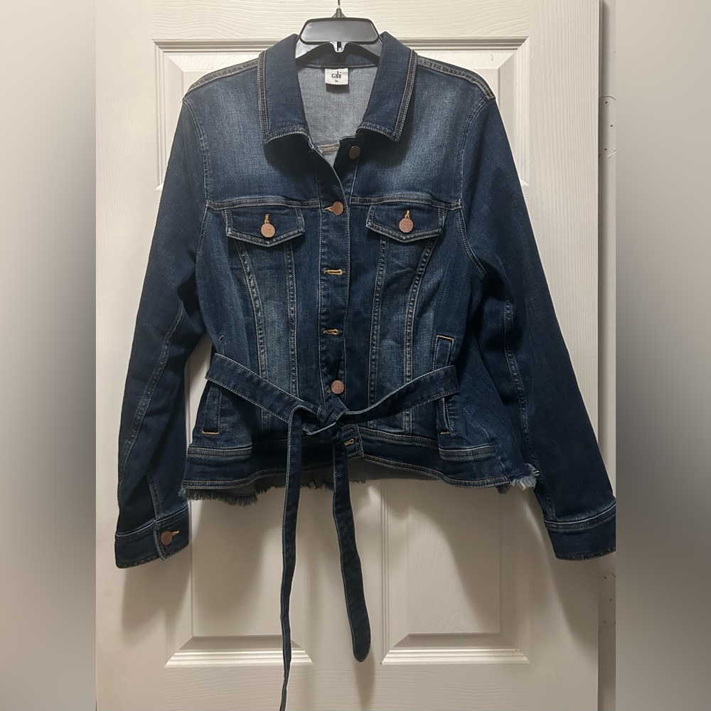 EUC Cabi Jean Jacket with Belt size XL